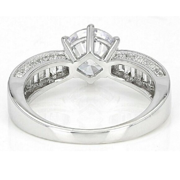 Bella Luce Cubic Zirconia Women's Engagement Ring Rhodium Over Sterling Silver - Picture 3 of 6